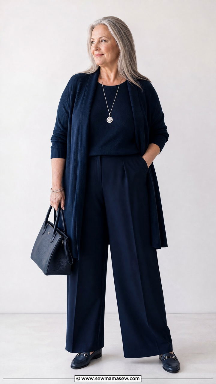 Plus Size Monochrome Outfit - 20 plus size outfits for mature women
