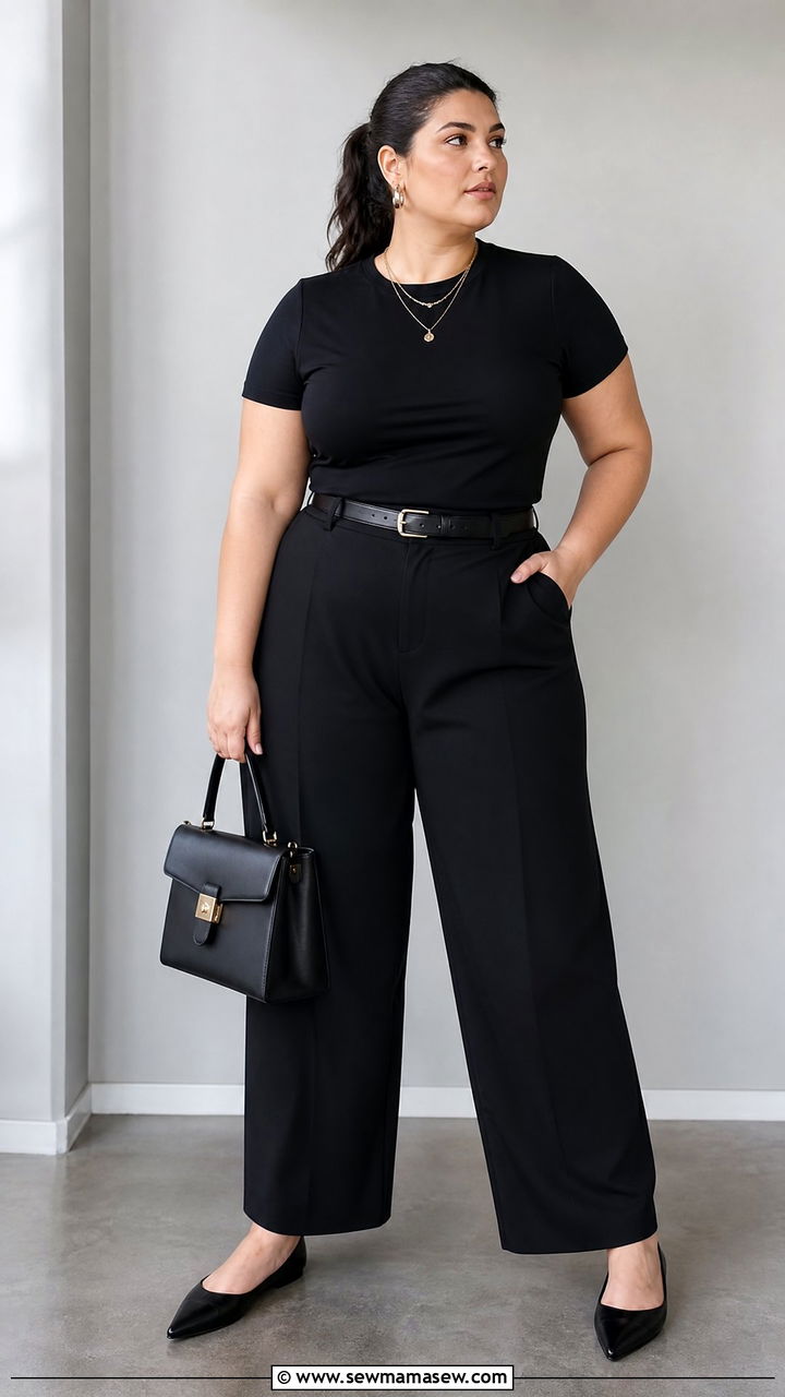 Plus Size Monochrome Outfit - 20 plus size outfits for thick thighs