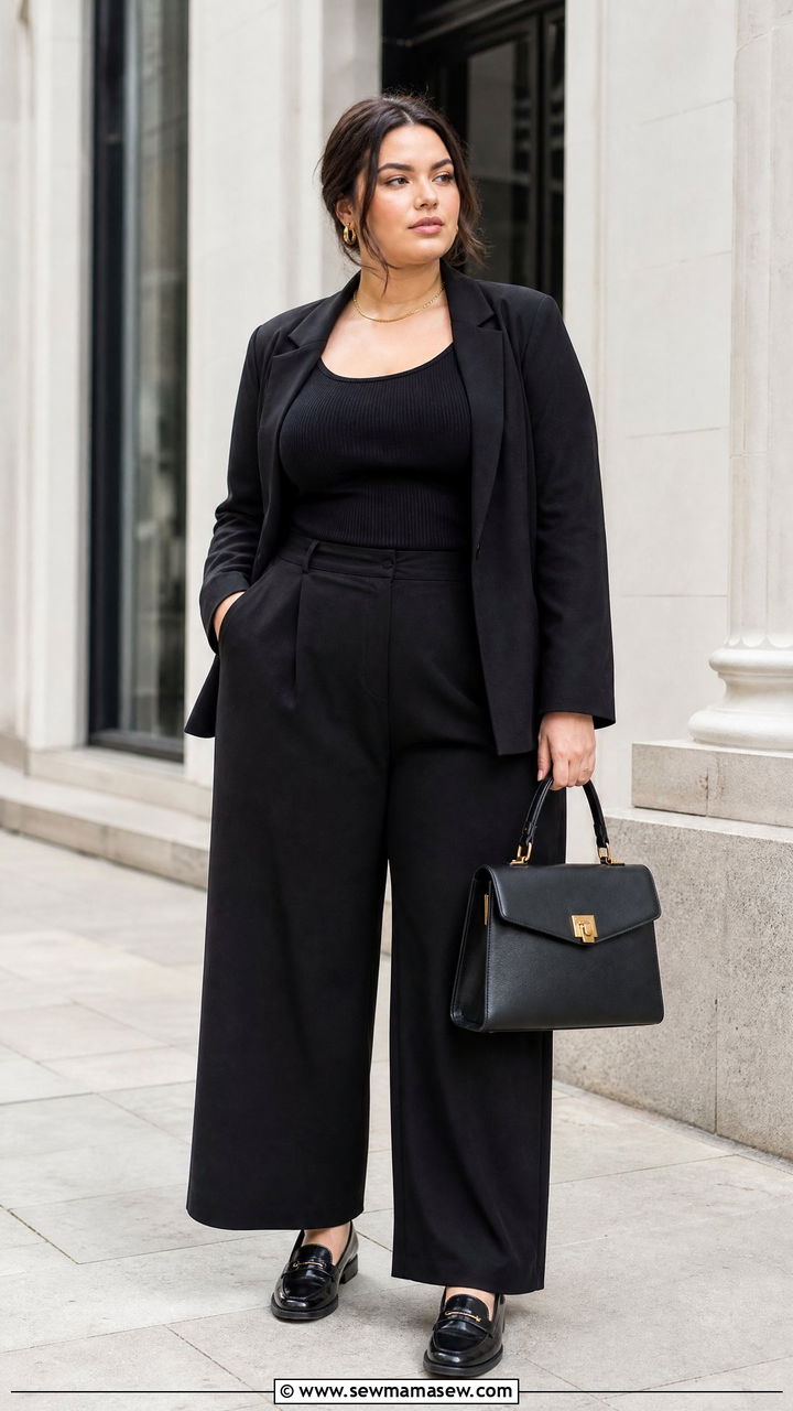 Plus Size Monochrome Outfit - 20 plus size outfits for women in their 20s