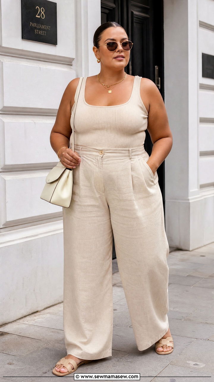 Plus Size Monochrome Summer Outfit - 20 plus size hot weather outfit ideas