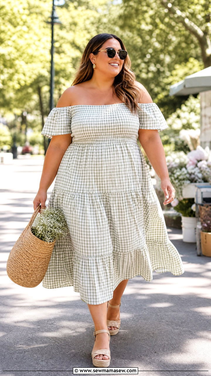 Plus Size Off Shoulder Summer Dress Outfit - 20 plus size off shoulder dress outfit ideas