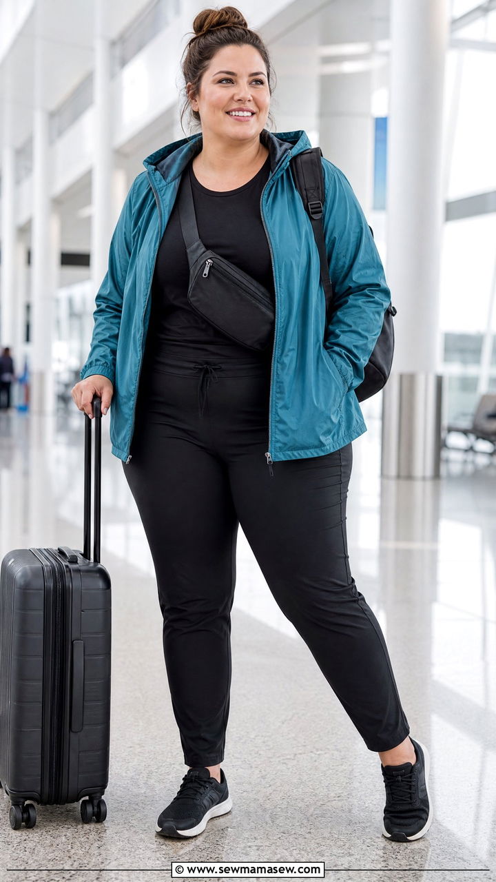 Plus Size Packable Rain Jacket With Travel Outfit - 20 plus size raincoat outfit ideas