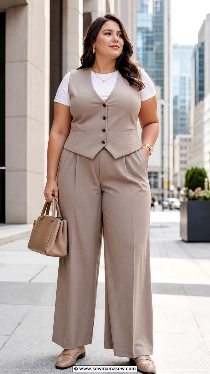 Plus Size Palazzo Pants With Vest - 20 plus size palazzo pants outfit ideas