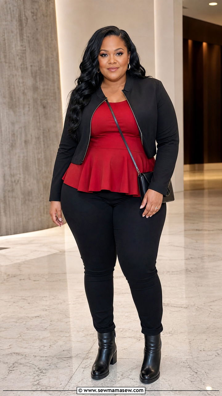 Plus Size Peplum Top Concert Outfit - 20 plus size concert top outfit ideas