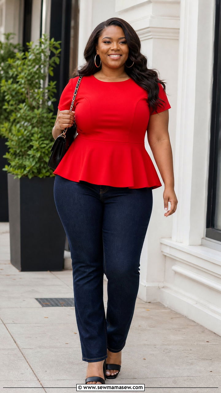 Plus Size Peplum Top Outfit - 20 plus size statement top outfit ideas