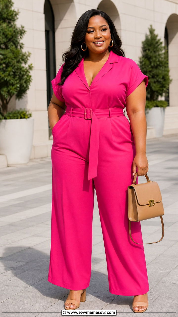 Plus Size Pink Jumpsuit Outfit - 20 plus size pink outfit ideas