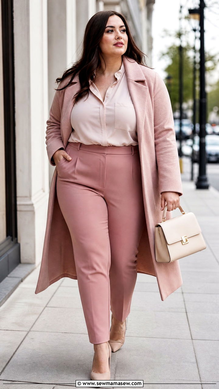 Plus Size Pink Monochrome Outfit - 20 plus size pink outfit ideas