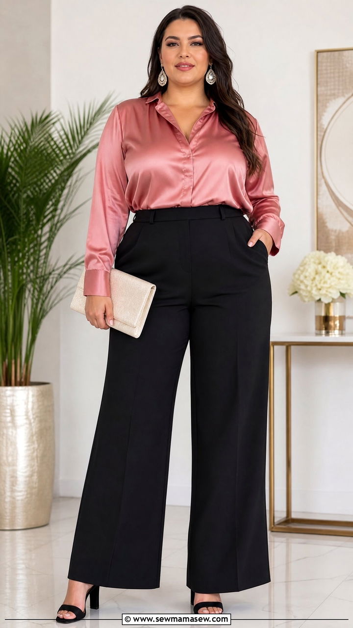 Plus Size Pink Satin Outfit - 20 plus size pink outfit ideas