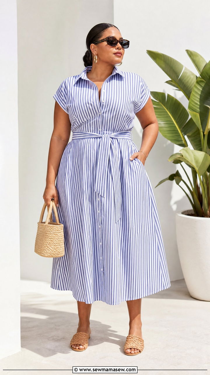 Plus Size Poplin Dress Outfit - 20 plus size summer outfit ideas for hot weather