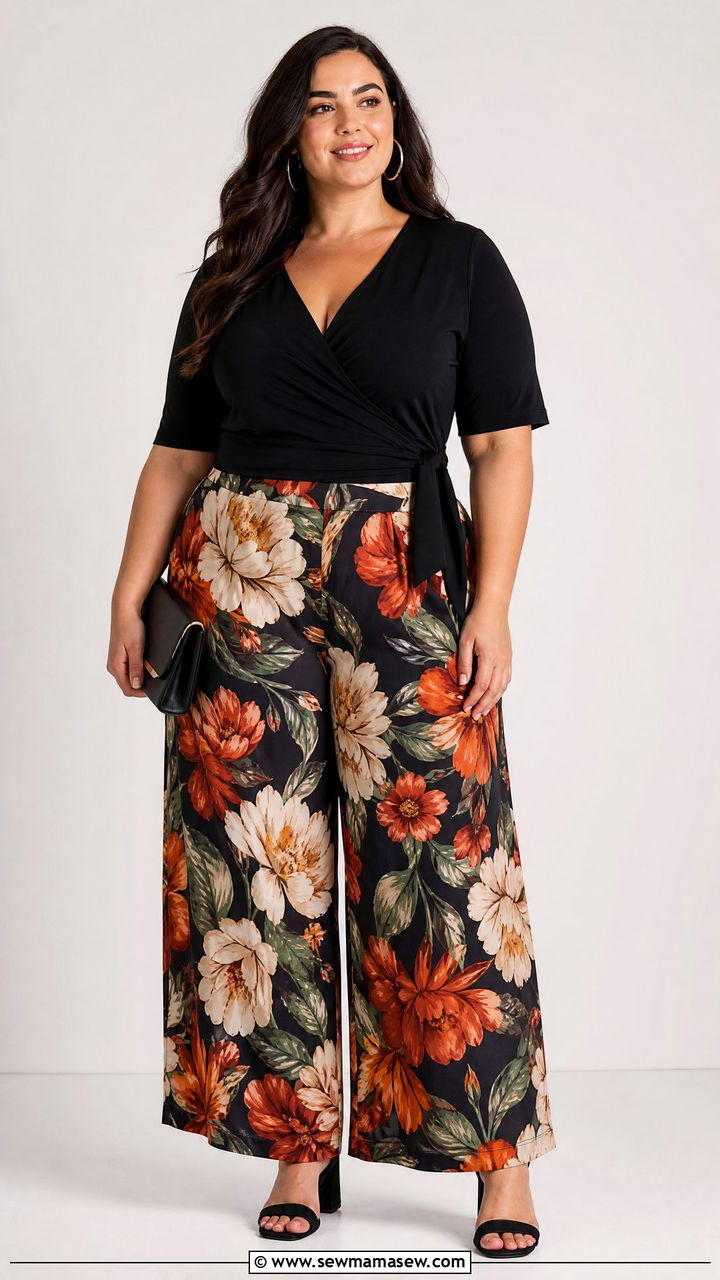 Plus Size Printed Pants Outfit - 20 plus size outfits for inverted triangle shape
