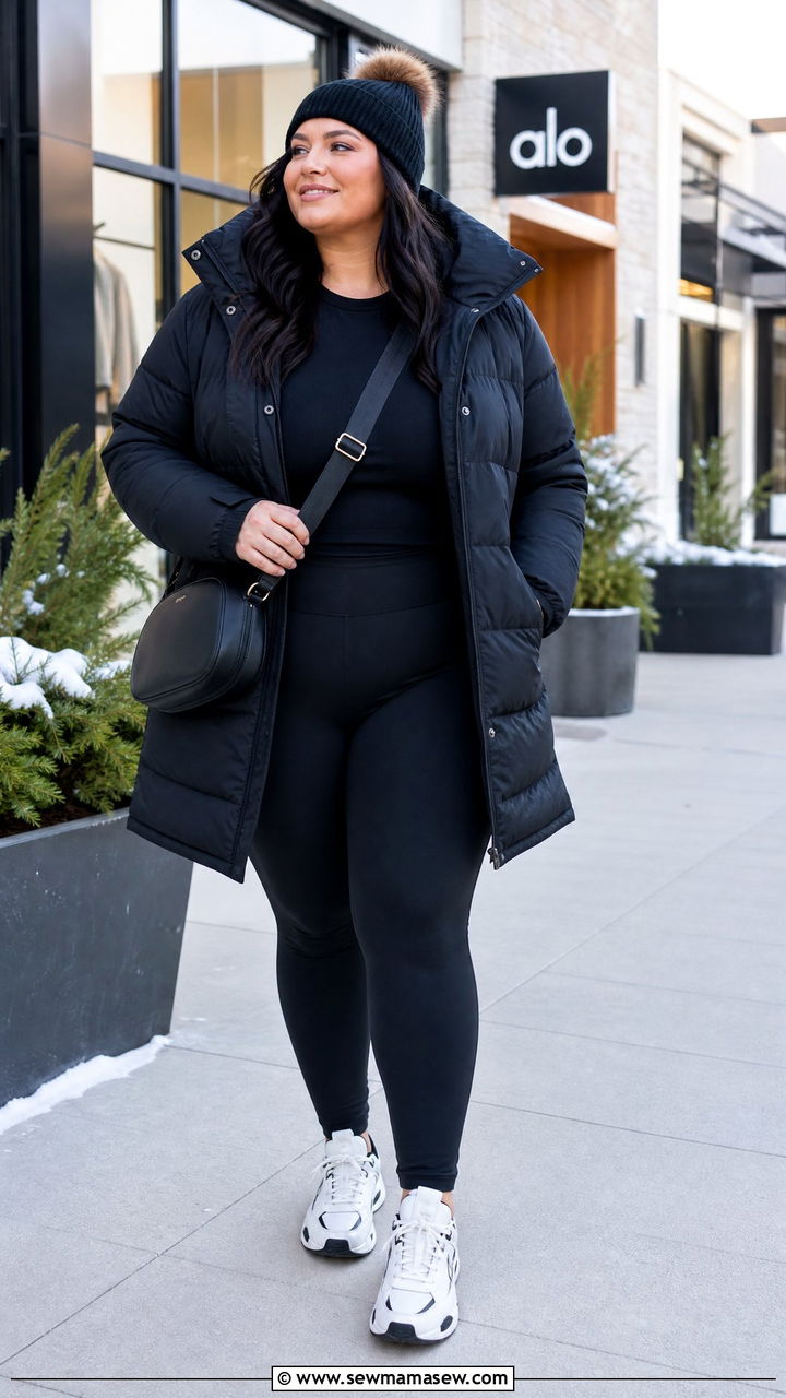 Plus Size Puffer Jacket Outfit - 20 plus size winter outfits