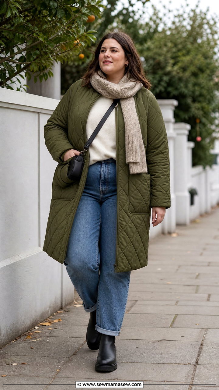 Plus Size Quilted Coat Outfit - 20 plus size winter coat outfit ideas