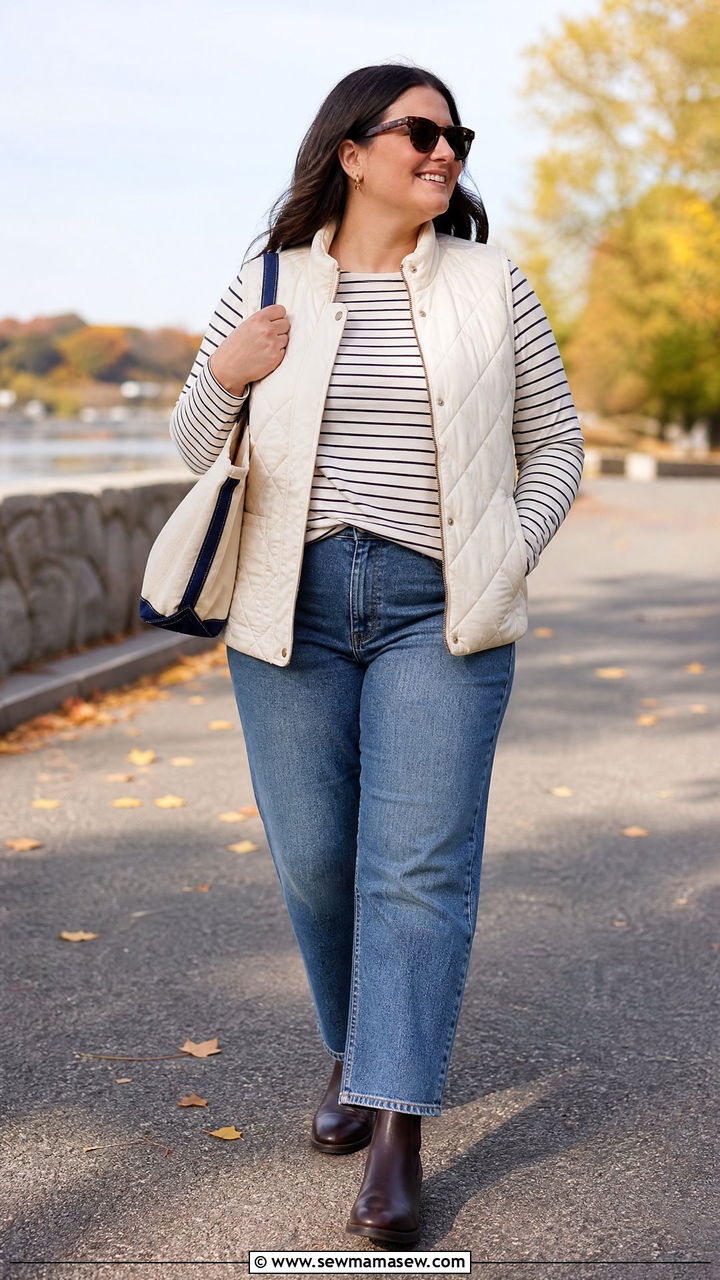 Plus Size Quilted Vest Outfit - 20 plus size fall outfit ideas 2026