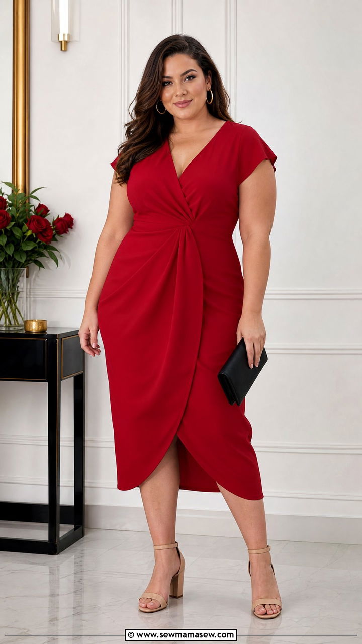 Plus Size Red Dress Party Outfit - 20 plus size party outfit ideas