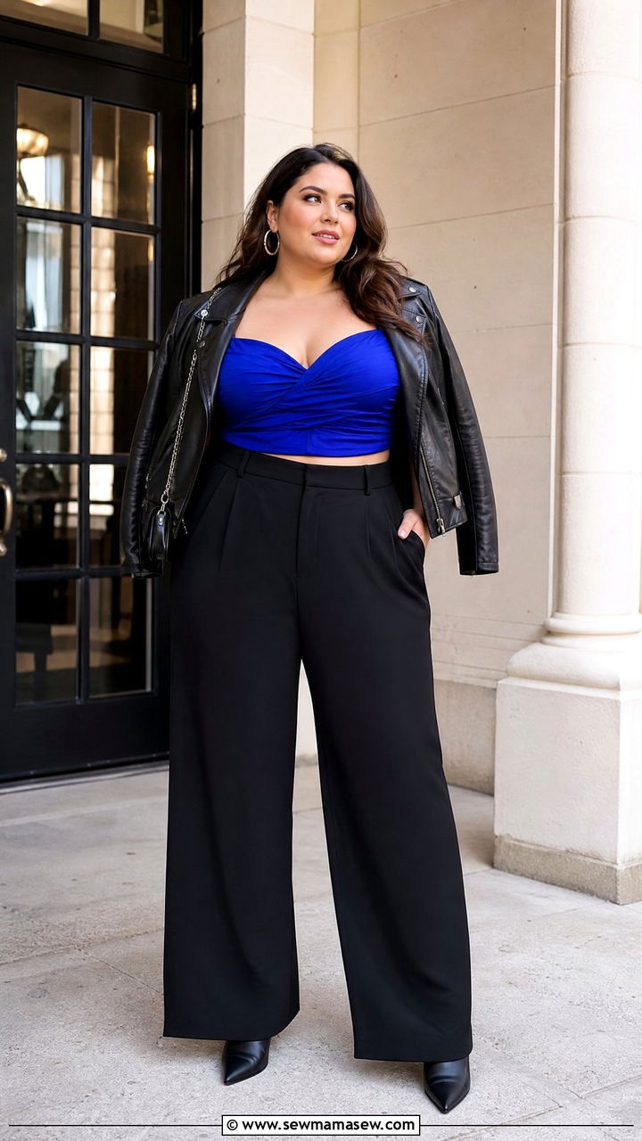 Plus Size Ruched Top Outfit - 20 plus size night out top outfit ideas