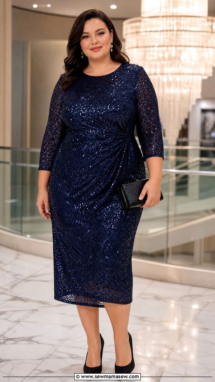Plus Size Sequin Formal Dress Outfit - 20 plus size formal dress outfit ideas
