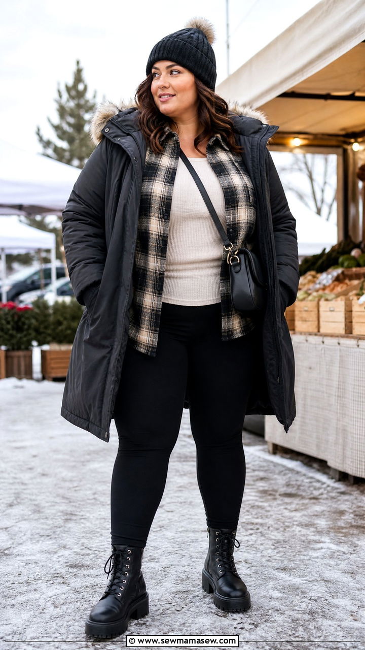 Plus Size Shacket Winter Outfit - 20 plus size layered winter outfits