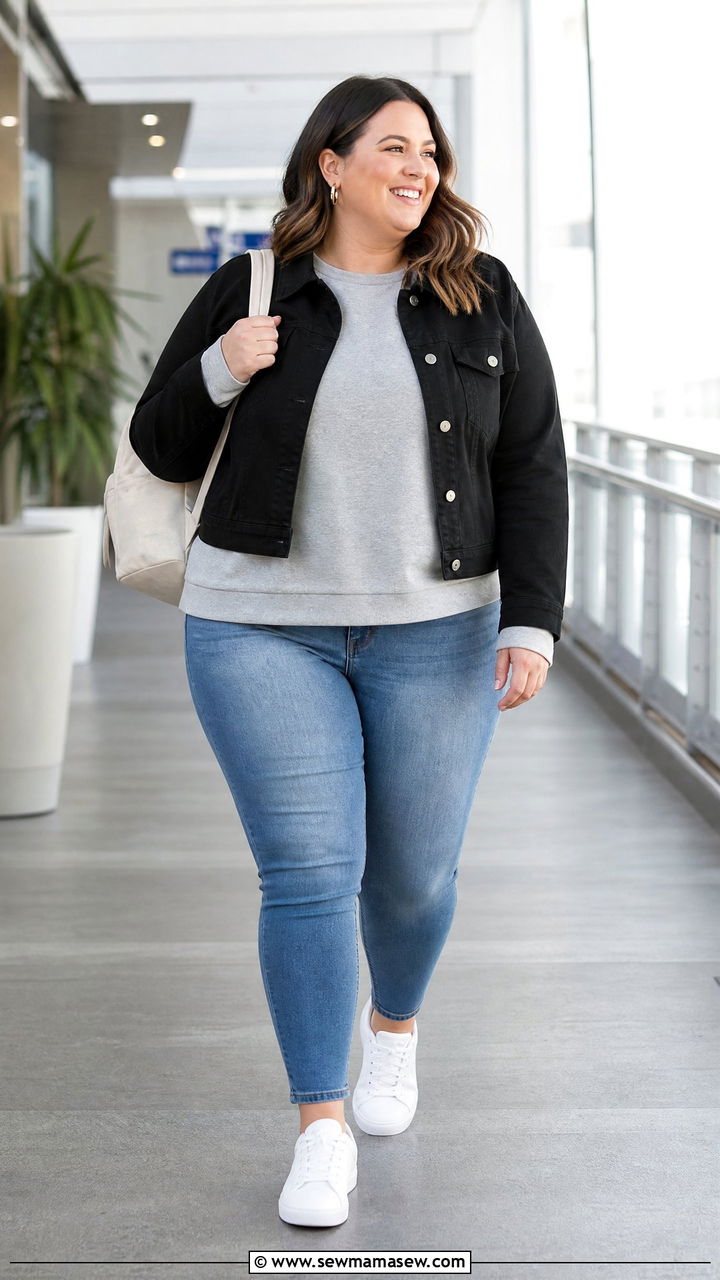 Plus Size Skinny Jeans With White Sneakers - 20 plus size skinny jeans outfit ideas