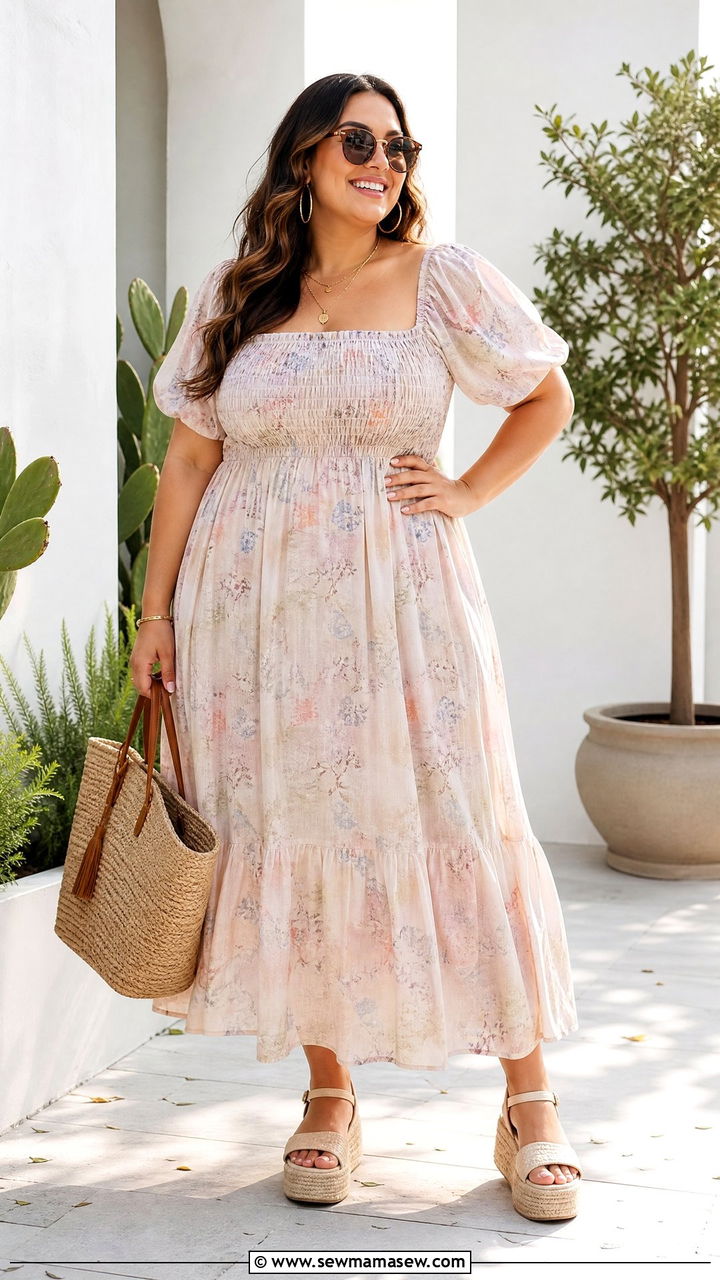 Plus Size Smocked Sundress Outfit - 20 plus size sundress outfit ideas