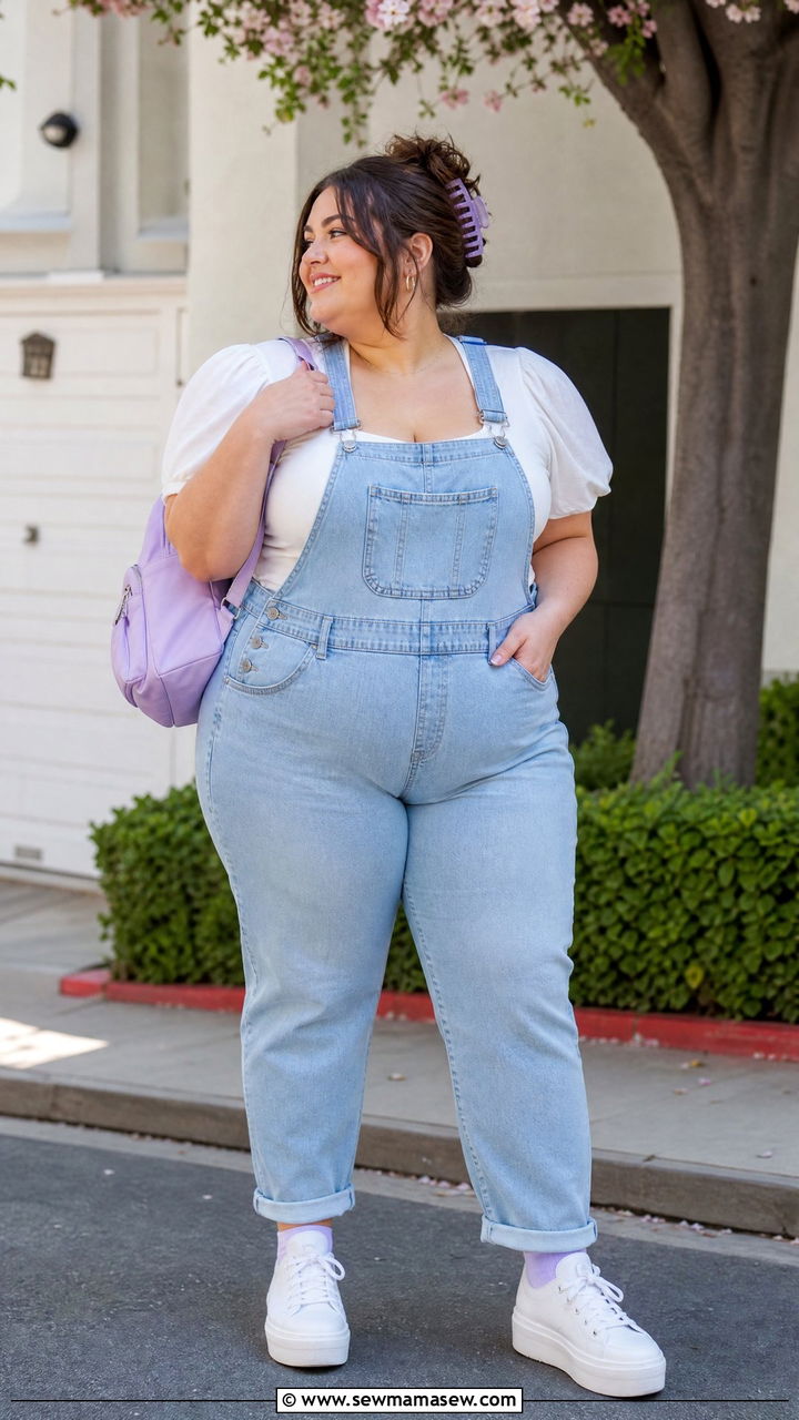 Plus Size Soft Girl Overalls Outfit - 20 plus size soft girl outfit ideas
