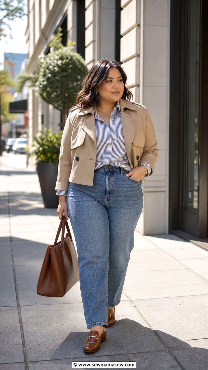 Plus Size Straight Leg Jeans Outfit - 20 plus size outfits for short height