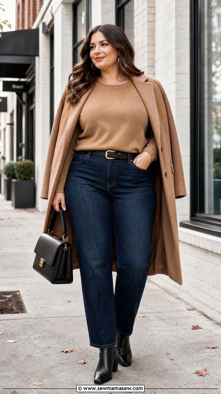Plus Size Straight Leg Jeans With Ankle Boots - 20 plus size straight leg jeans outfit ideas