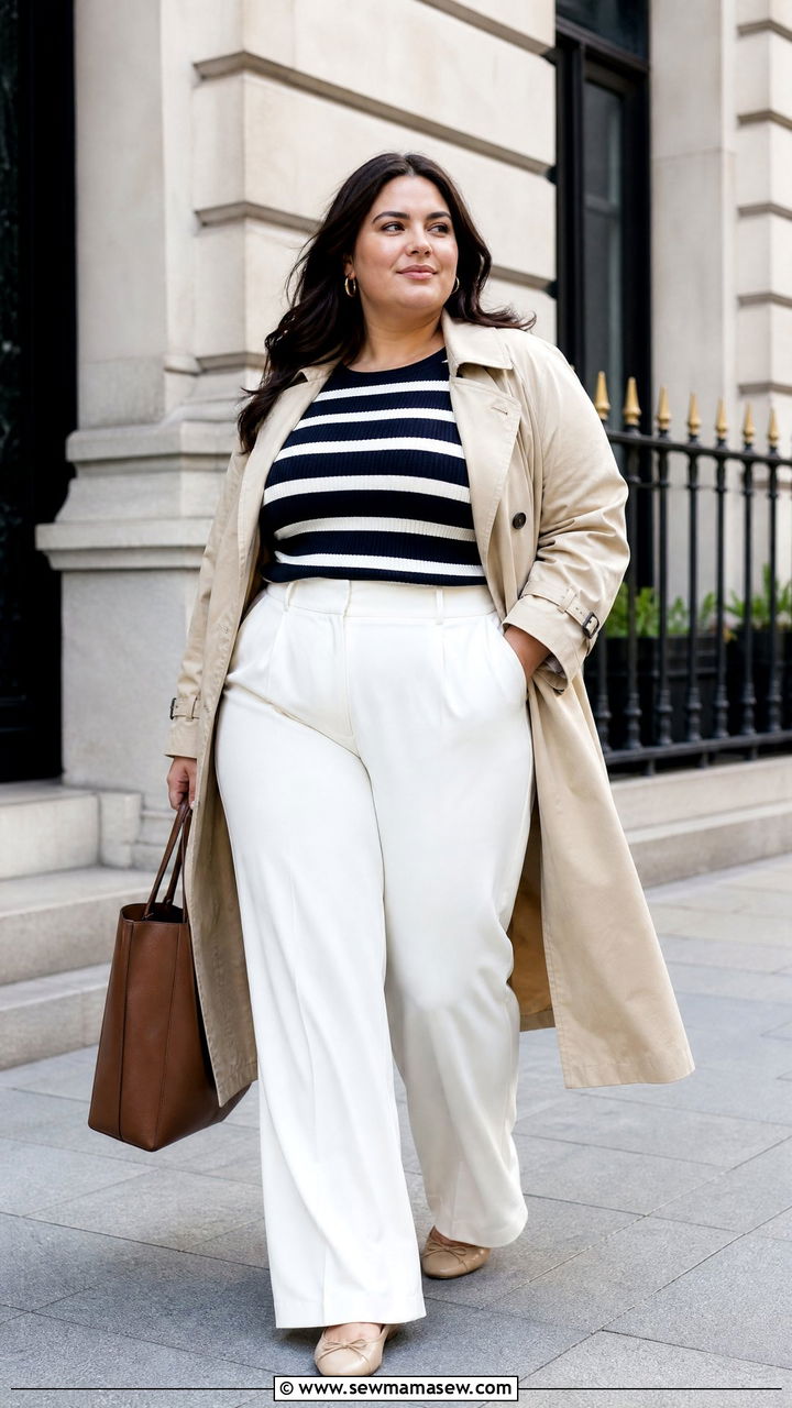 Plus Size Striped Top Outfit - 20 plus size trendy tops outfit ideas 2026