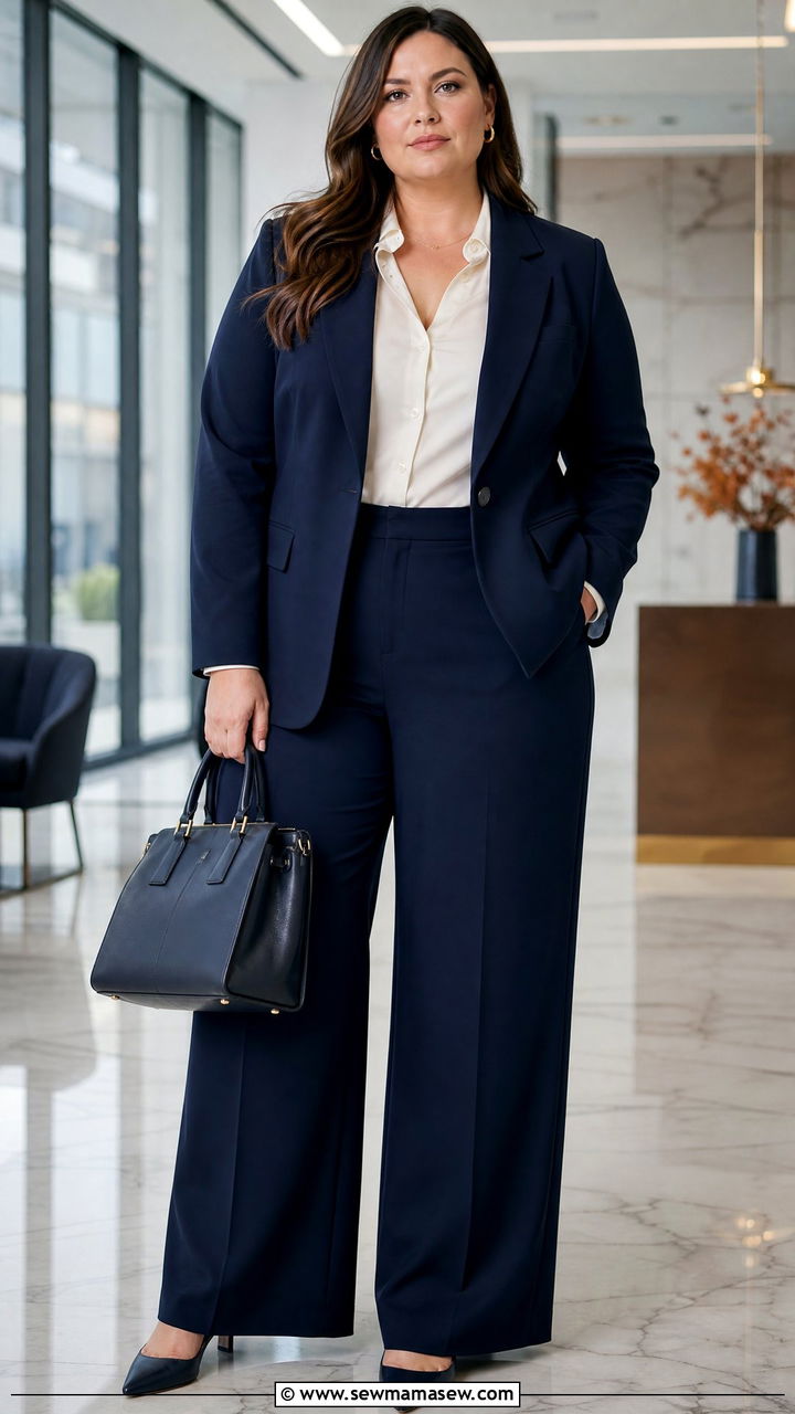 Plus Size Suit Work Outfit - 20 plus size fall outfit ideas for work