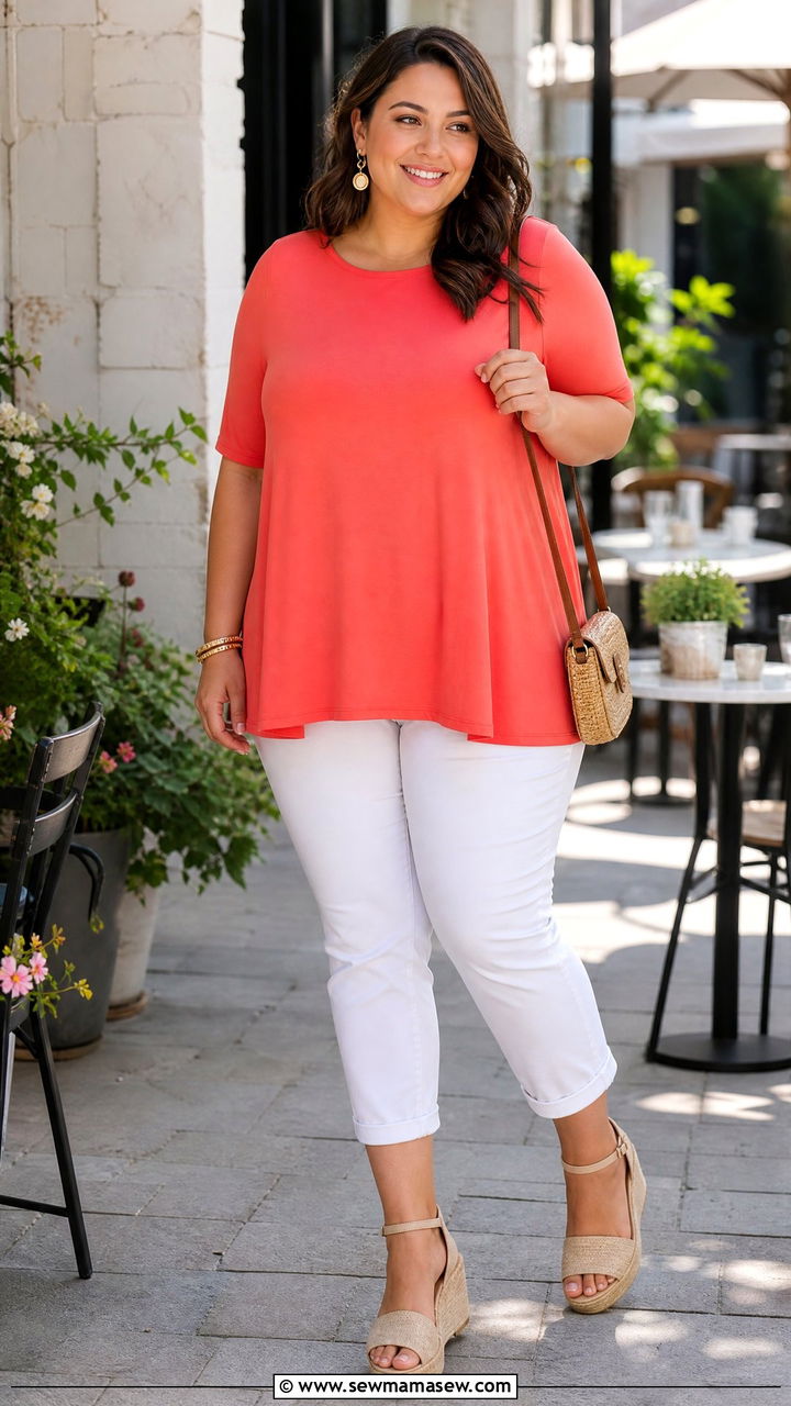 Plus Size Swing Top With Capri Pants - 20 plus size swing top outfit ideas