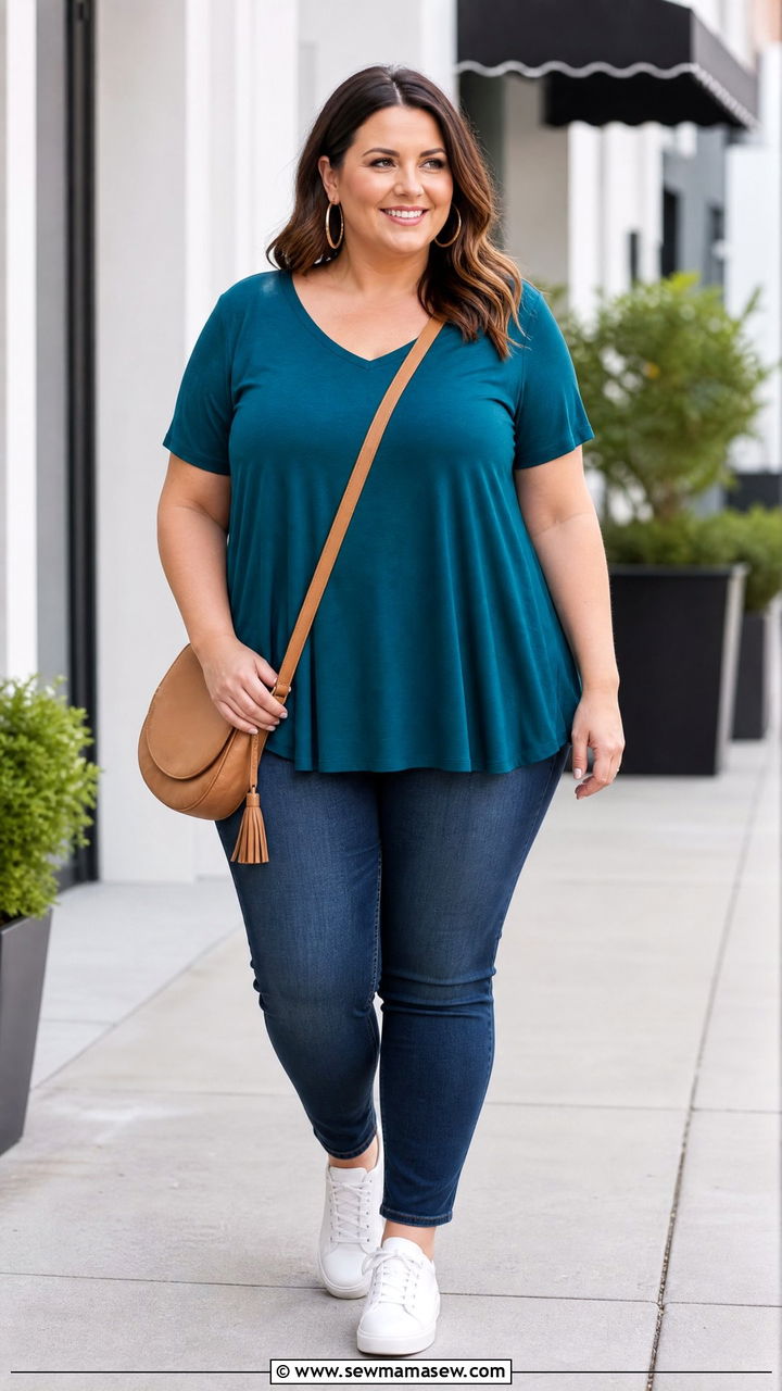 Plus Size Swing Top With Skinny Jeans - 20 plus size swing top outfit ideas