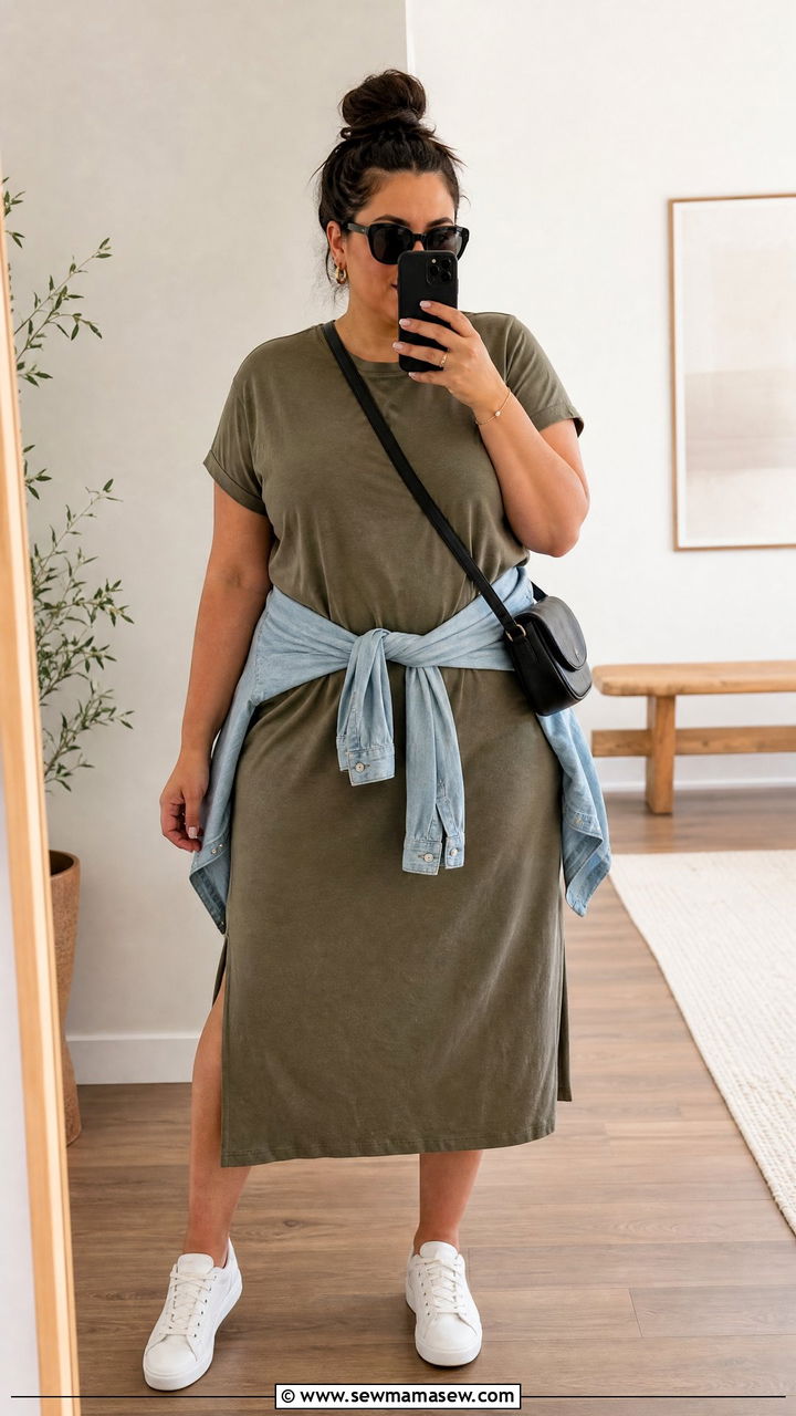 Plus Size T Shirt Dress Outfit - 20 plus size summer outfit ideas for hot weather