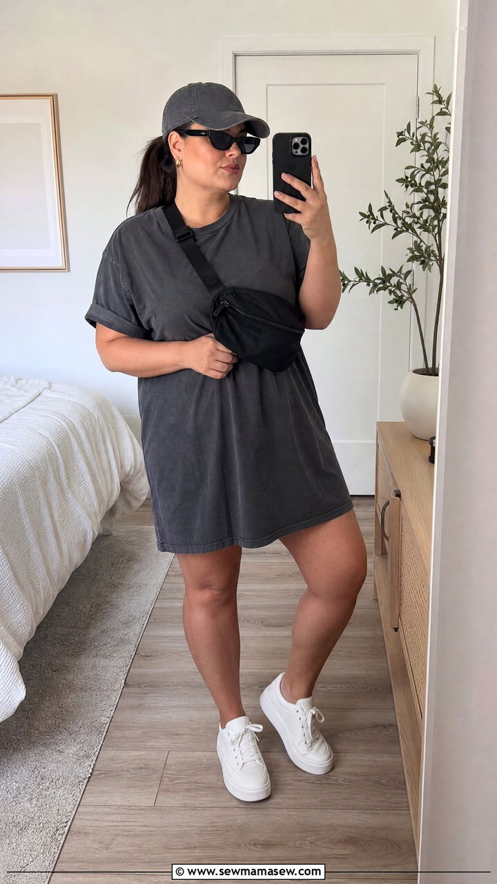 Plus Size T Shirt Dress Summer Outfit - 20 plus size summer outfit ideas aesthetic