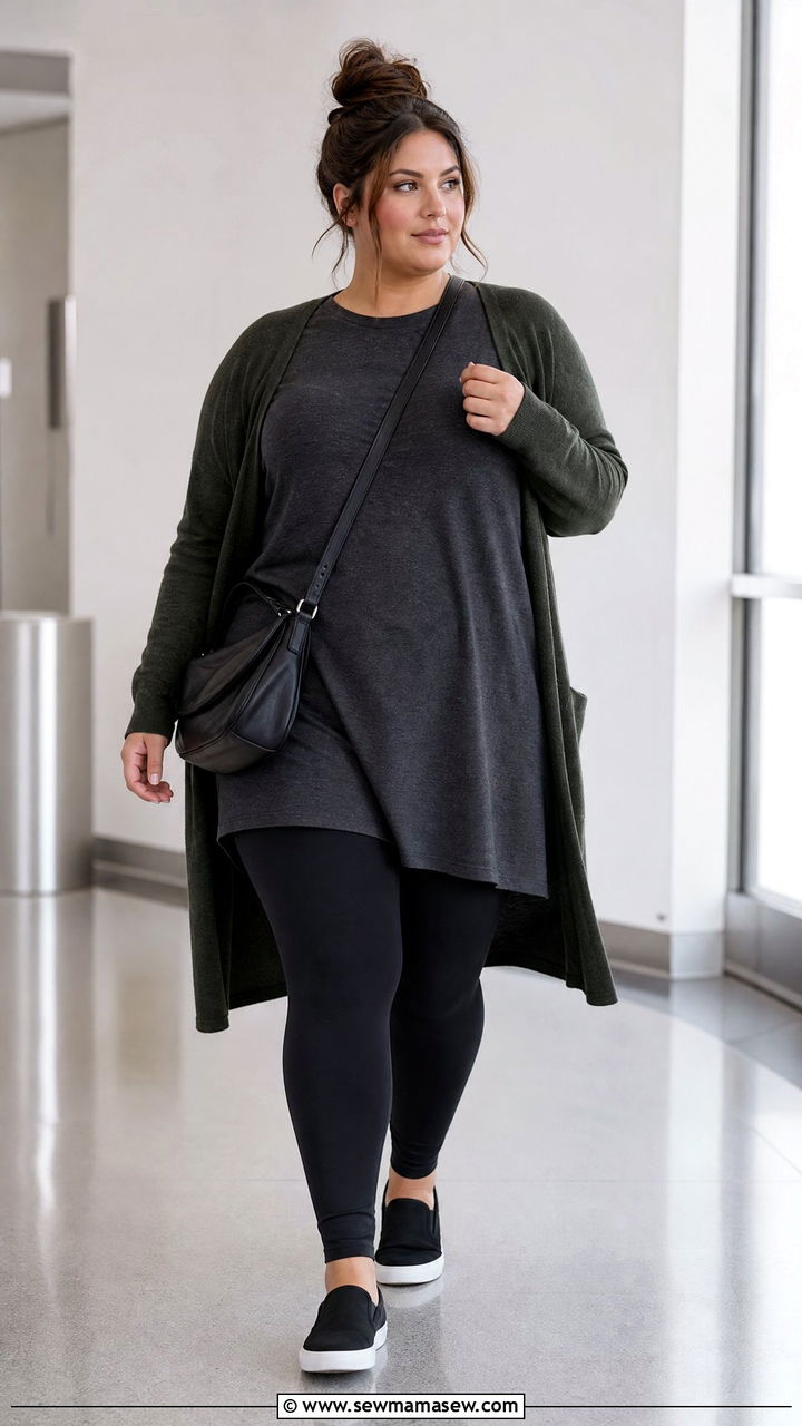 Plus Size T Shirt Dress With Leggings - 20 plus size t-shirt dress outfit ideas