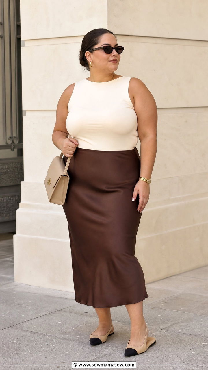 Plus Size Tank Top With Midi Skirt - 20 plus size tank top outfit ideas
