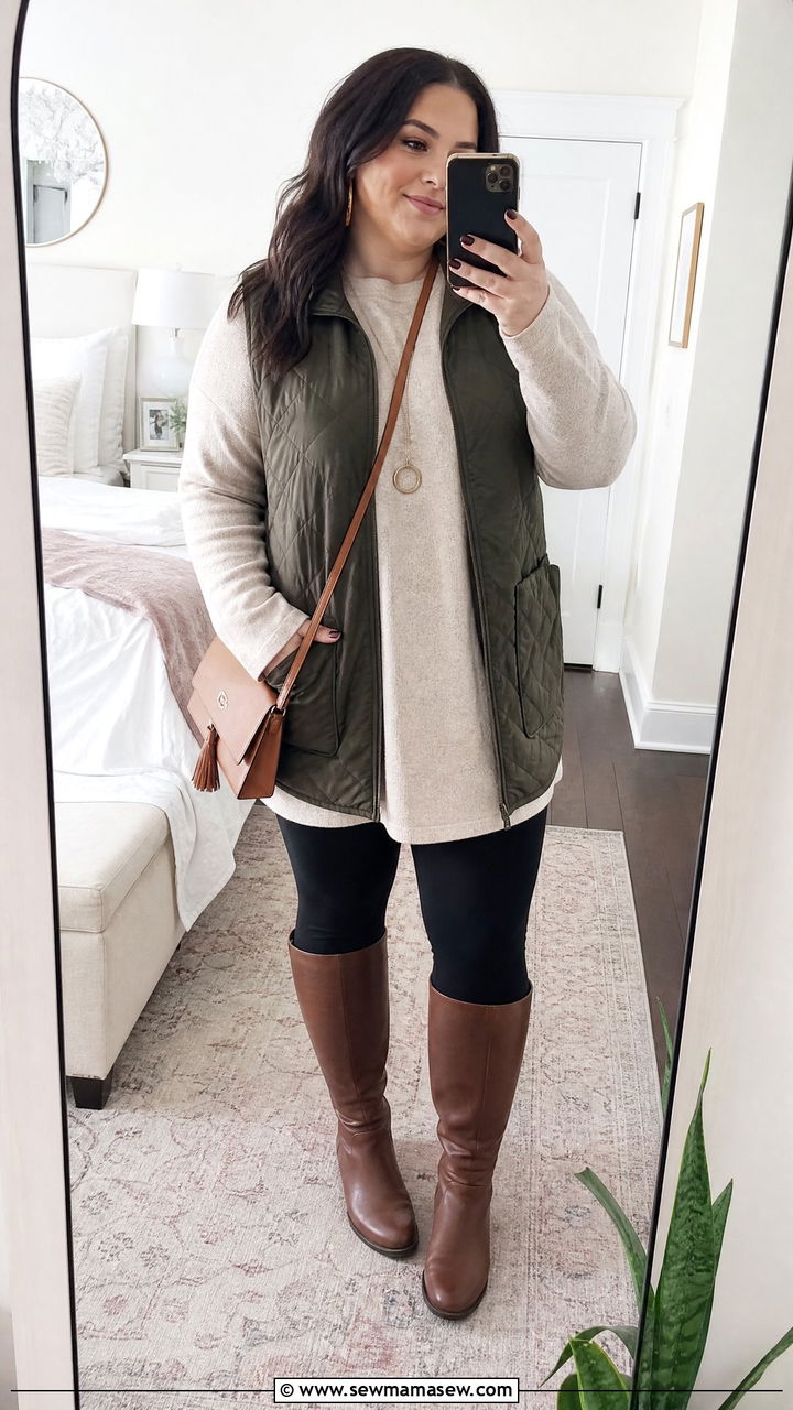 Plus Size Thanksgiving Leggings And Tunic Outfit - 20 plus size thanksgiving outfit ideas