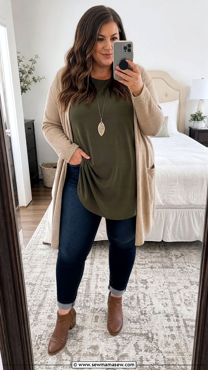 Plus Size Thanksgiving Tunic And Jeggings Outfit - 20 plus size thanksgiving outfit ideas casual