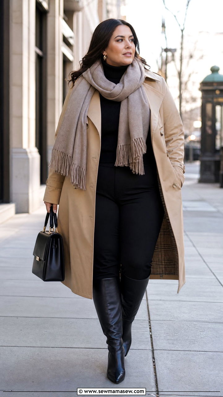 Plus Size Trench Coat Winter Outfit - 20 plus size winter coat outfit ideas