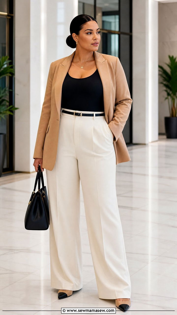 Plus Size Trousers And Bodysuit Outfit - 20 plus size trousers outfit ideas