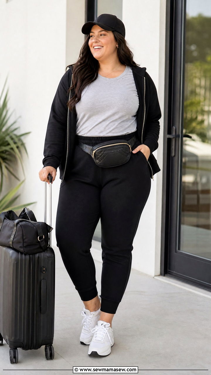 Plus Size Tucked In T Shirt With Joggers - 20 plus size tucked in t shirt outfit ideas