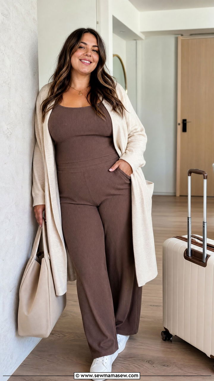 Plus Size Tummy Control Top With Matching Set - 20 plus size tummy control top outfit ideas
