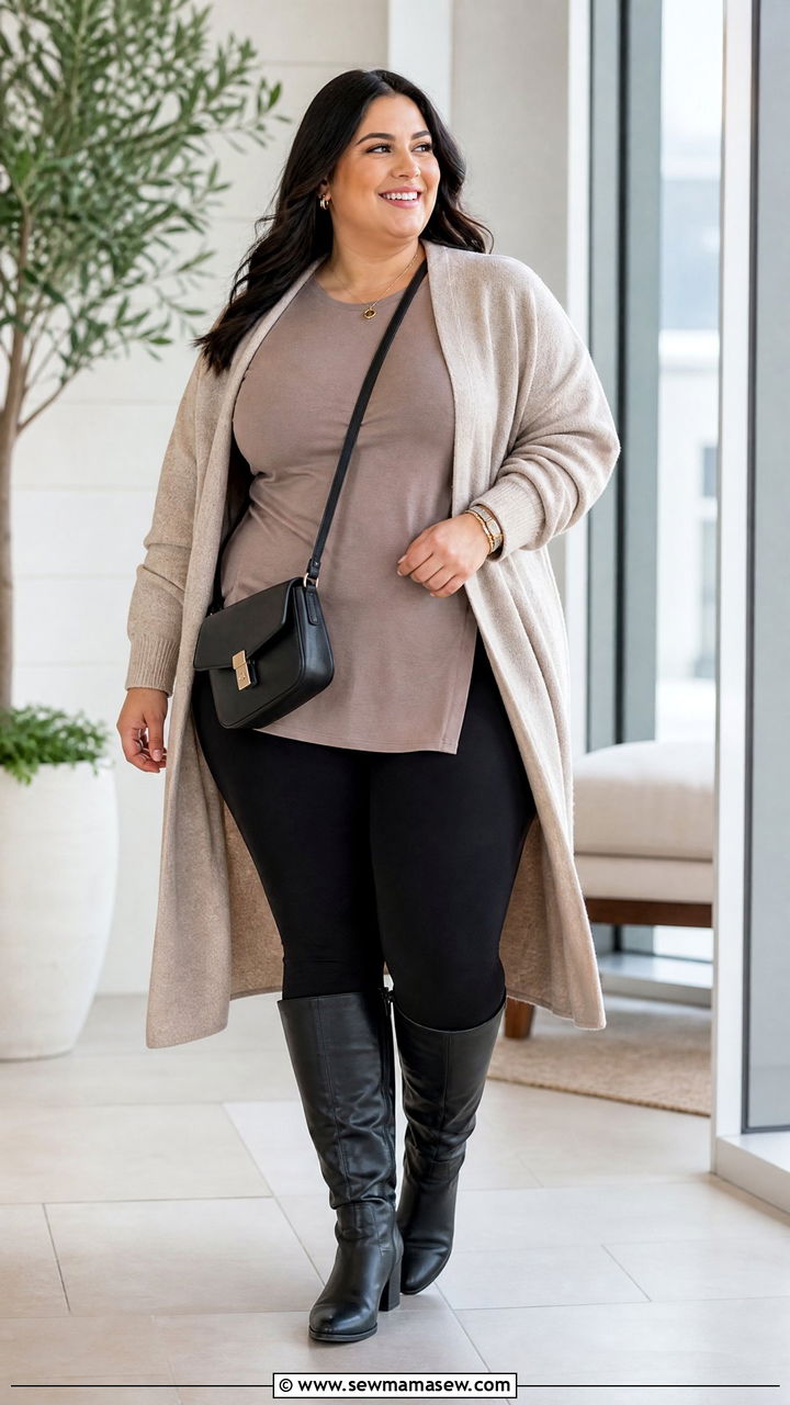 Plus Size Tunic And Leggings Outfit - 20 plus size outfits for rectangle shape