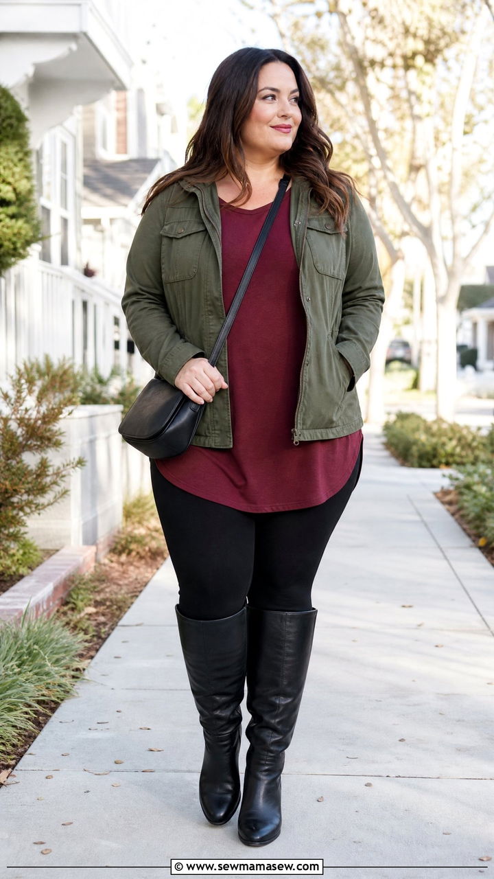 Plus Size Tunic And Leggings Outfit - 20 slimming plus size outfit ideas