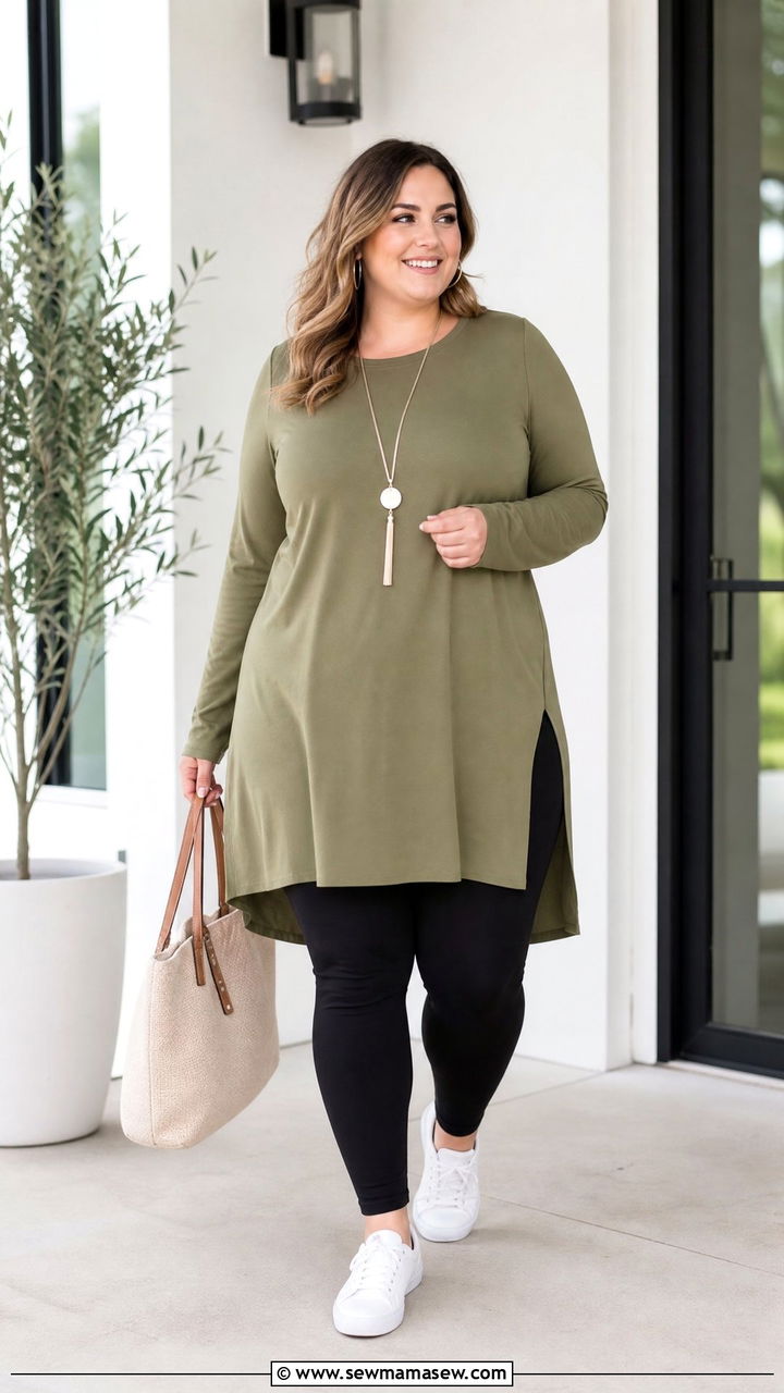 Plus Size Tunic And Leggings Outfit - 20 plus size outfits for big belly