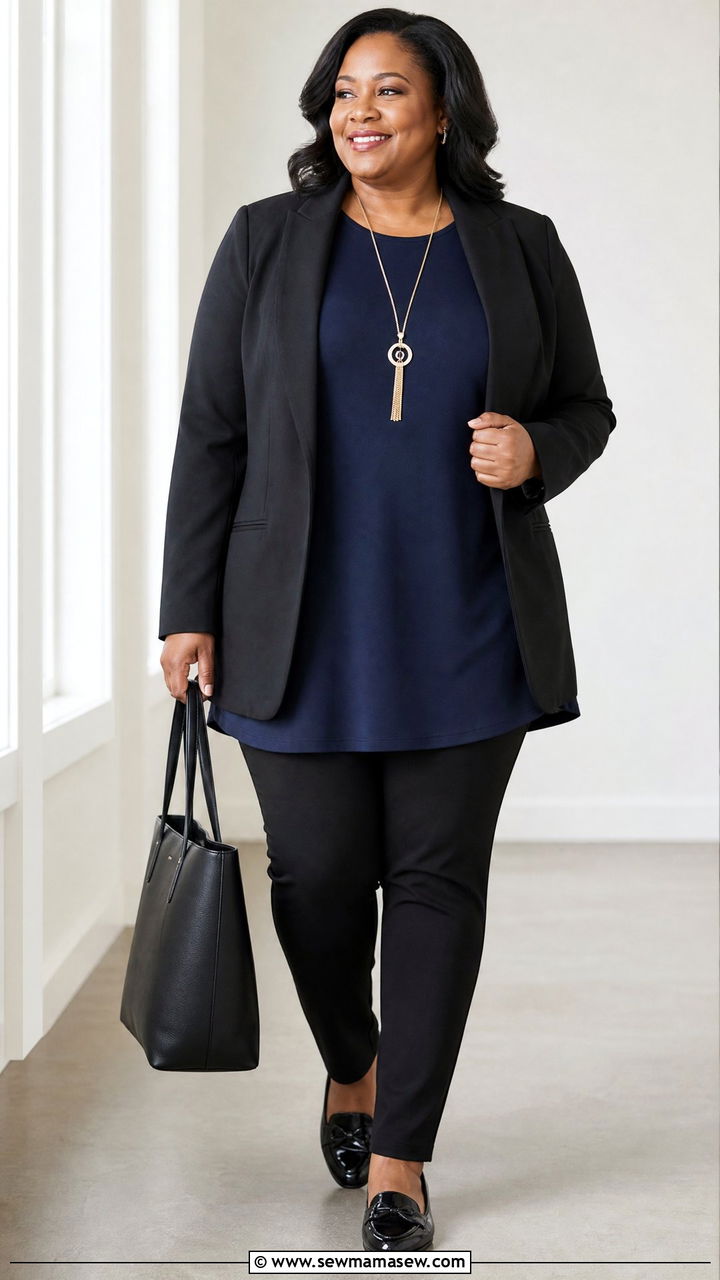 Plus Size Tunic And Slim Pants Church Outfit - 20 plus size church outfit ideas