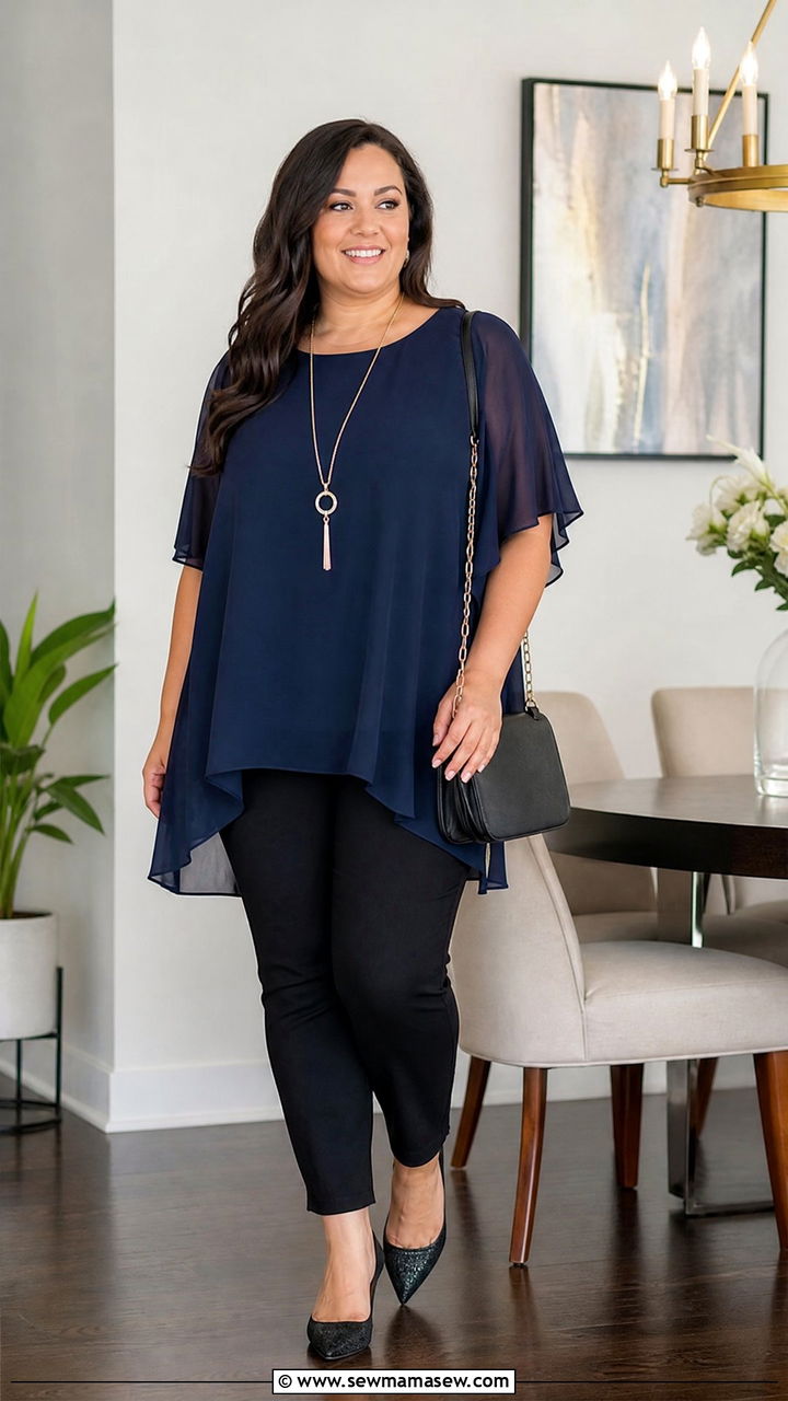 Plus Size Tunic Top Outfit - 20 plus size dressy top outfit ideas