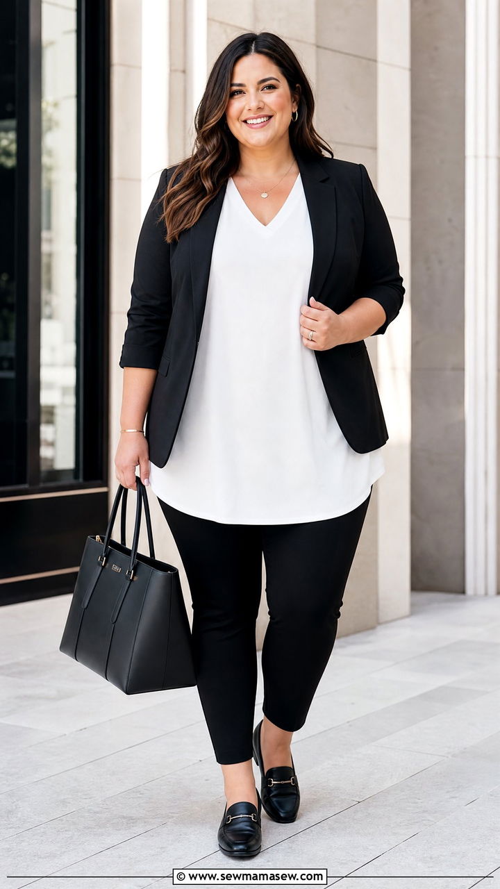 Plus Size Tunic Top With Blazer - 20 plus size tunic top outfit ideas