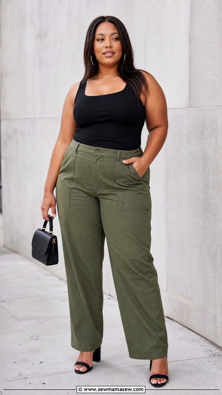 Plus Size Utility Pants With Heels - 20 plus size outfit ideas with heels