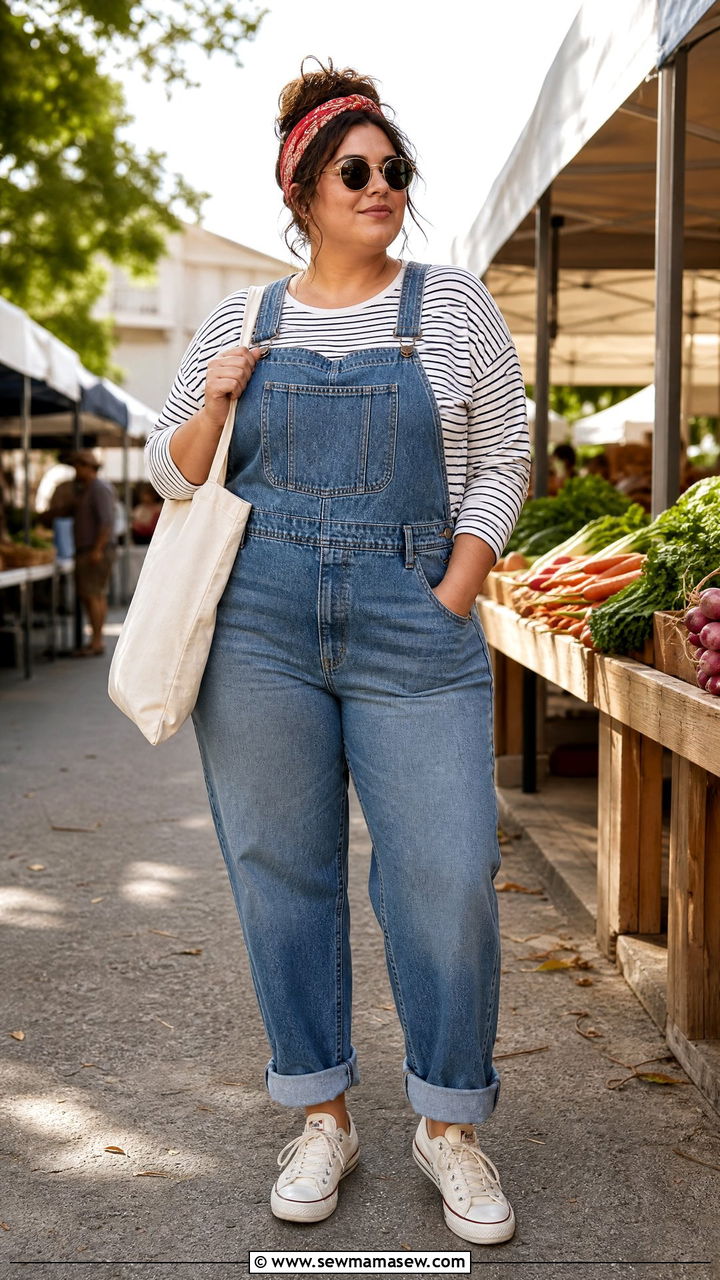 Plus Size Vintage Overalls Outfit - 20 plus size vintage outfit ideas