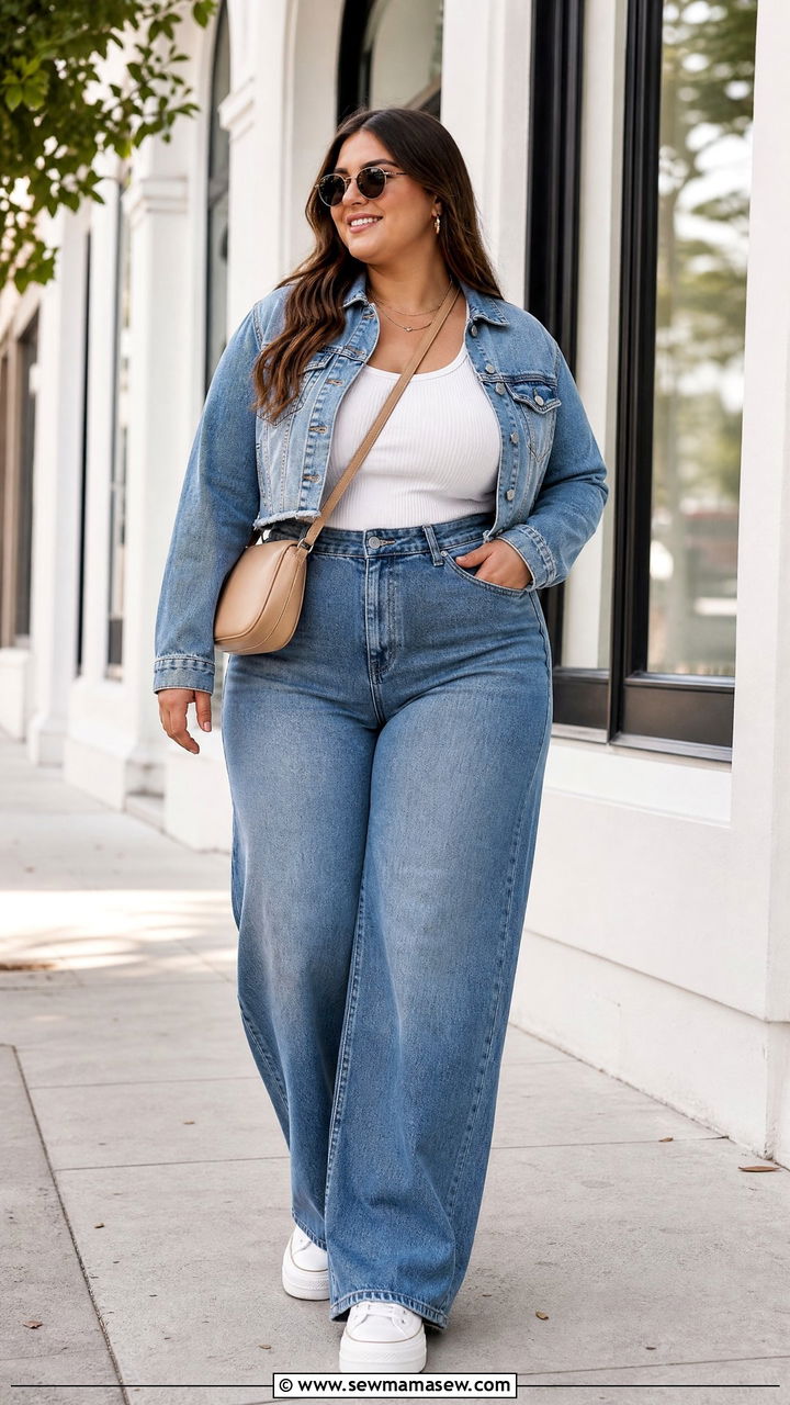 Plus Size Wide Leg Jeans Outfit - 20 plus size outfits for young women