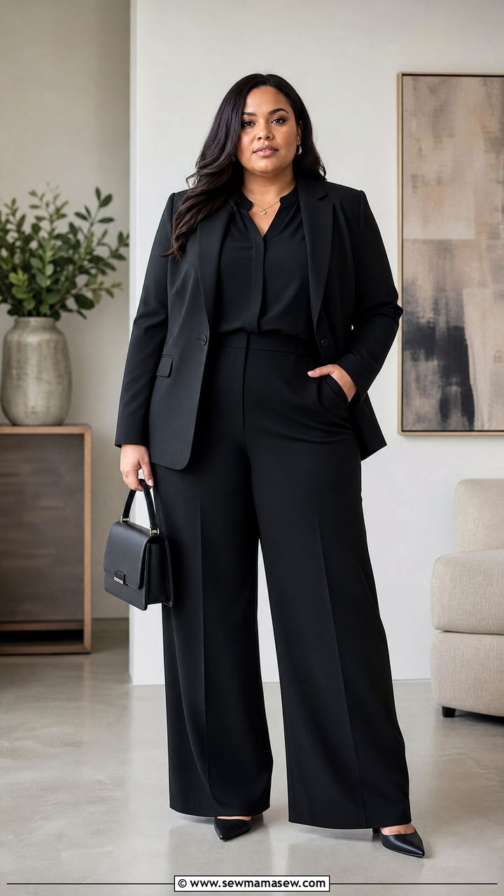 Plus Size Wide Leg Pants Funeral Outfit - 20 plus size funeral outfit ideas